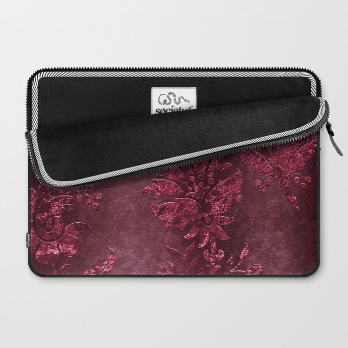 Embossed Claret Velvet 08 Laptop Sleeve Gallery Image 2