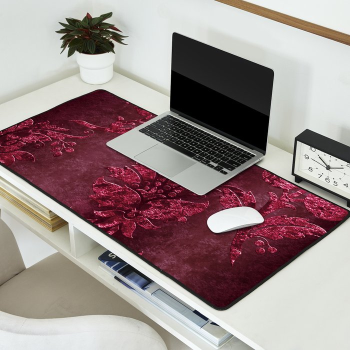 Embossed Claret Velvet 08 Desk Mat Gallery Image 2