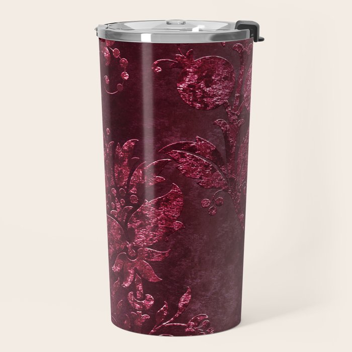 Embossed Claret Velvet 08 Travel Mug Gallery Image 2