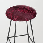 Embossed Claret Velvet 08 Stool Gallery Image 2