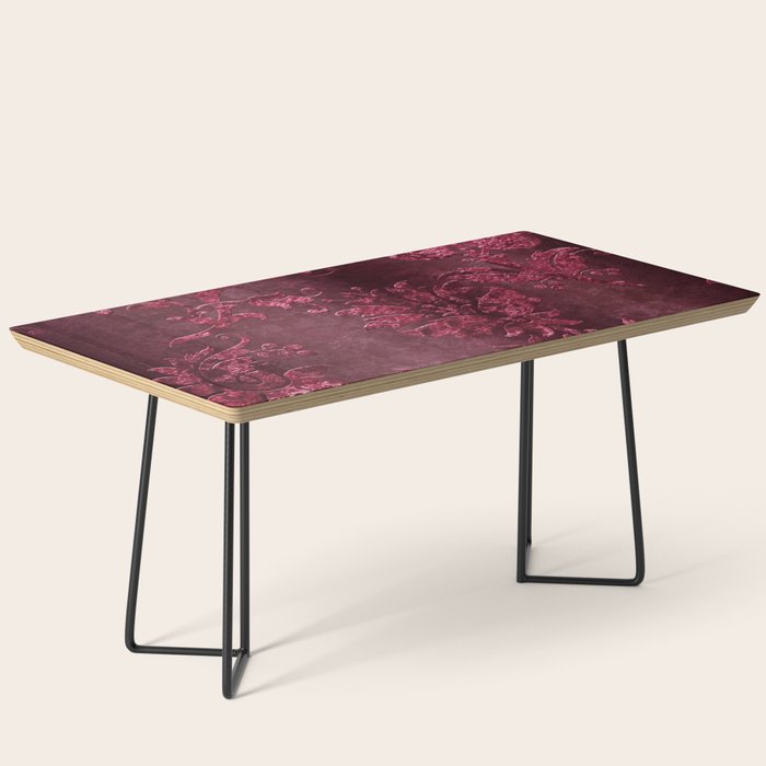 Embossed Claret Velvet 08 Coffee Table Gallery Image 1