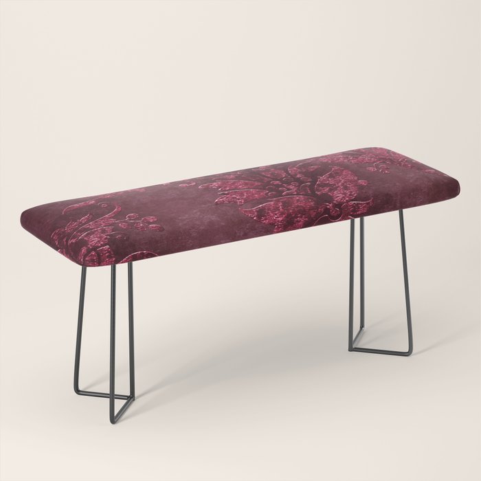Embossed Claret Velvet 08 Bench Gallery Image 1