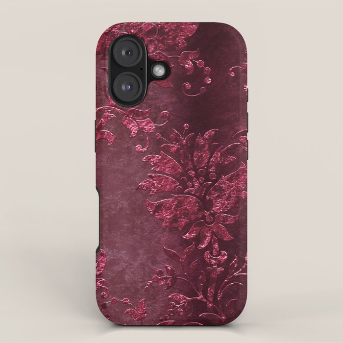 Embossed Claret Velvet 08 iPhone Case Gallery Image 1
