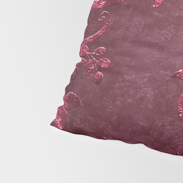 Embossed Claret Velvet 08 Pillow Sham Gallery Image 4