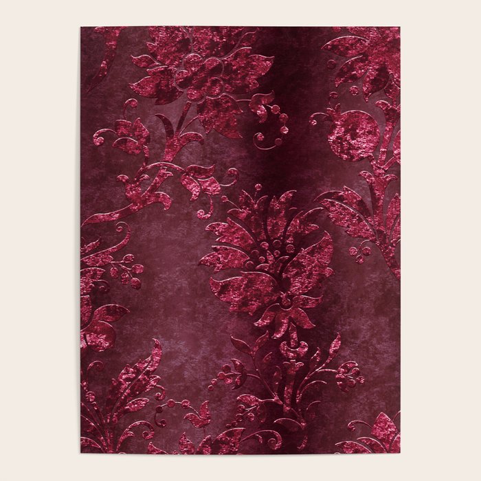 Embossed Claret Velvet 08 Poster Gallery Image 4