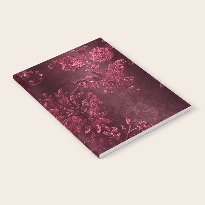 Embossed Claret Velvet 08 Notebook Gallery Image 2