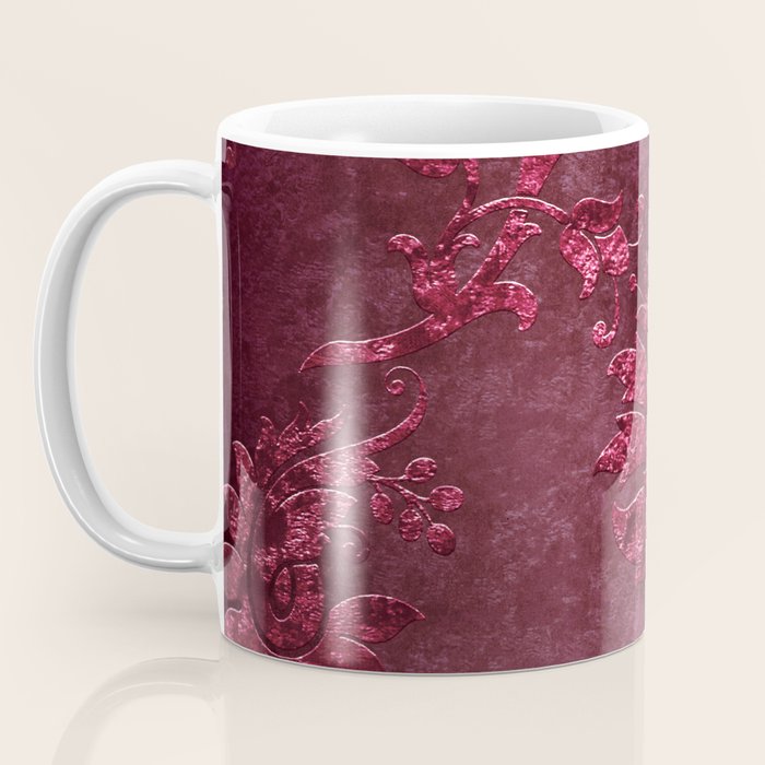 Embossed Claret Velvet 08 Coffee Mug Gallery Image 3