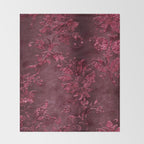 Embossed Claret Velvet 08 Throw Blanket Gallery Image 2