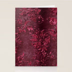 Embossed Claret Velvet 08 Stationery Card Gallery Image 2