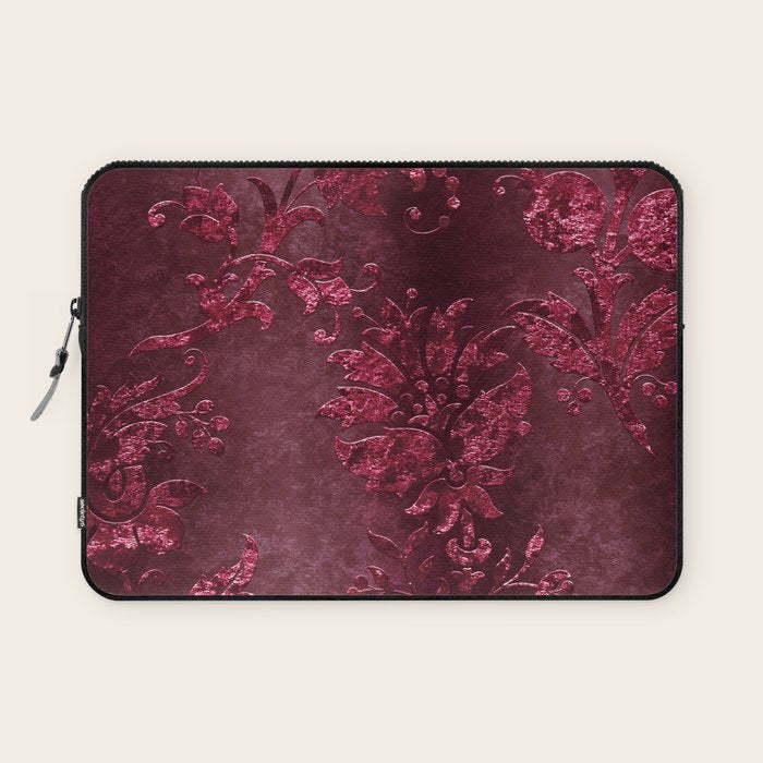 Embossed Claret Velvet 08 Laptop Sleeve Gallery Image 1