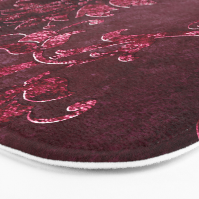 Embossed Claret Velvet 08 Bath Mat Gallery Image 3