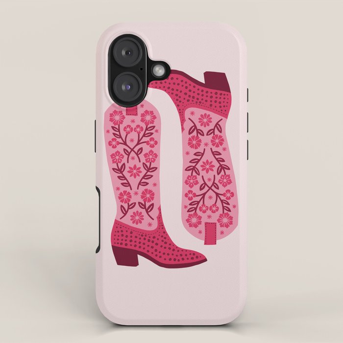 Cowgirl Boots - Hot Pink iPhone Case Gallery Image 1