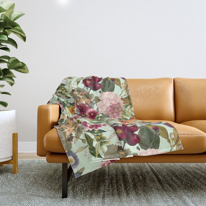 Summer Botanical Garden XVII Throw Blanket Gallery Image 1