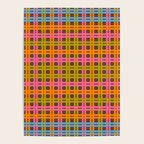 Eclectic and Colorful Woven Stripes Retro Contemporary Pattern in Brown Lime Pink Orange Blue Poster Gallery Image 4