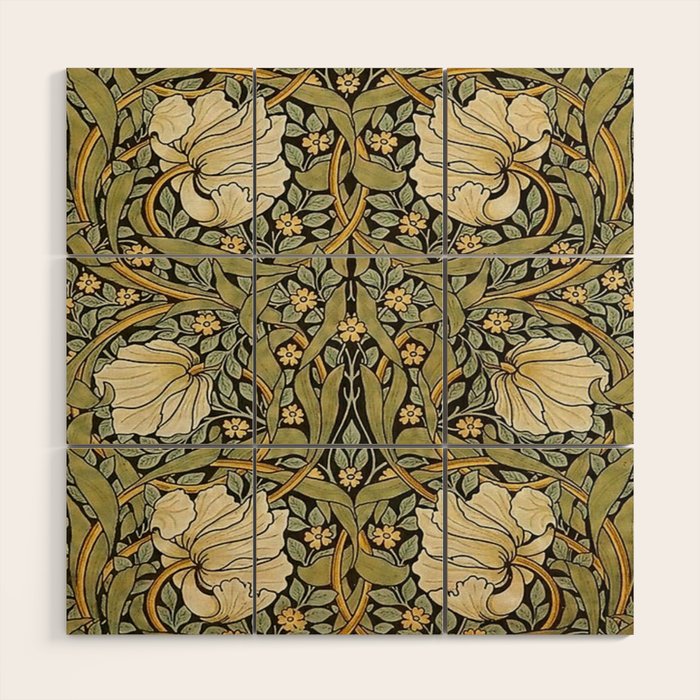 William Morris Pimpernel Wood Wall Art Gallery Image 1