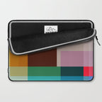 Modern Multicolor Geometric Abstract Art with Overlapping Shapes Laptop Sleeve Gallery Image 2
