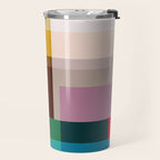 Modern Multicolor Geometric Abstract Art with Overlapping Shapes Travel Mug Gallery Image 2