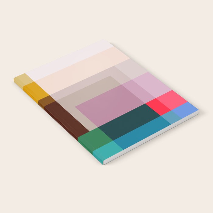 Modern Multicolor Geometric Abstract Art with Overlapping Shapes Notebook Gallery Image 2