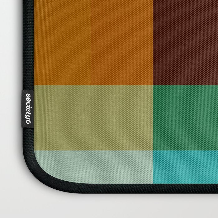 Modern Multicolor Geometric Abstract Art with Overlapping Shapes Laptop Sleeve Gallery Image 3