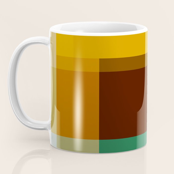 Modern Multicolor Geometric Abstract Art with Overlapping Shapes Coffee Mug Gallery Image 3