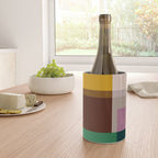 Modern Multicolor Geometric Abstract Art with Overlapping Shapes Wine Chiller Gallery Image 4