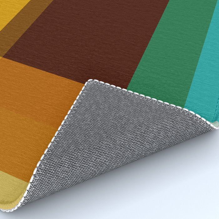 Modern Multicolor Geometric Abstract Art with Overlapping Shapes Rug Gallery Image 4