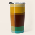 Modern Multicolor Geometric Abstract Art with Overlapping Shapes Travel Mug Gallery Image 3