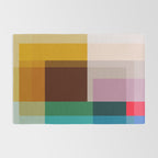 Modern Multicolor Geometric Abstract Art with Overlapping Shapes Rug Gallery Image 2