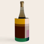 Modern Multicolor Geometric Abstract Art with Overlapping Shapes Wine Chiller Gallery Image 1