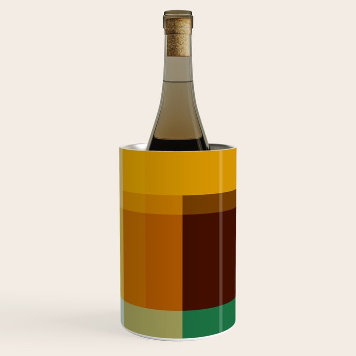 Modern Multicolor Geometric Abstract Art with Overlapping Shapes Wine Chiller Gallery Image 2