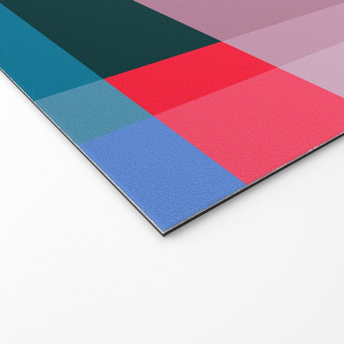 Modern Multicolor Geometric Abstract Art with Overlapping Shapes Welcome Mat Gallery Image 2