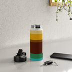 Modern Multicolor Geometric Abstract Art with Overlapping Shapes Water Bottle Gallery Image 4