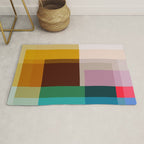 Modern Multicolor Geometric Abstract Art with Overlapping Shapes Rug Gallery Image 1