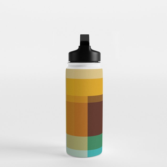 Modern Multicolor Geometric Abstract Art with Overlapping Shapes Water Bottle Gallery Image 3