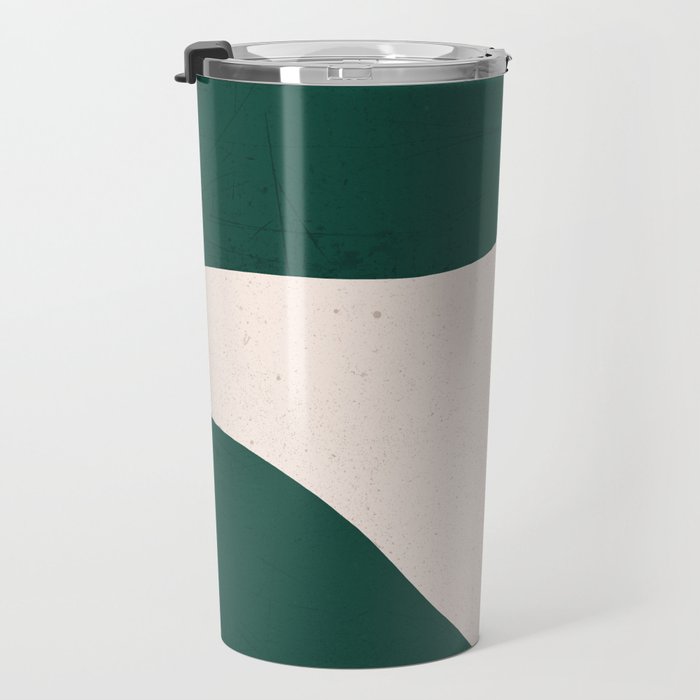 Emerald green abstract art Travel Mug Gallery Image 3