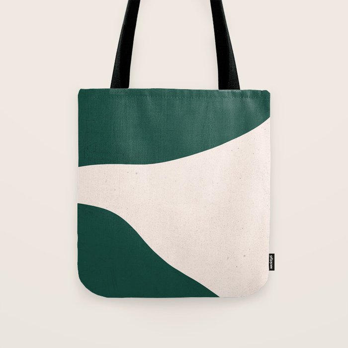 Emerald green abstract art Tote Bag Gallery Image 1