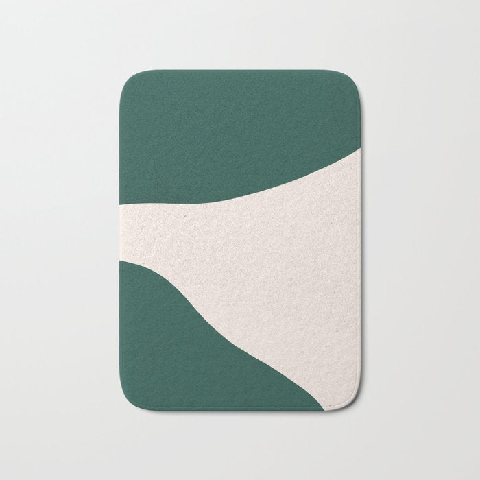 Emerald green abstract art Bath Mat Gallery Image 1