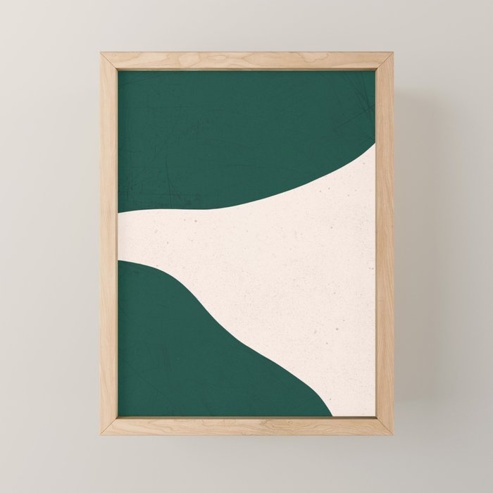 Emerald green abstract art Mini Art Print Gallery Image 1