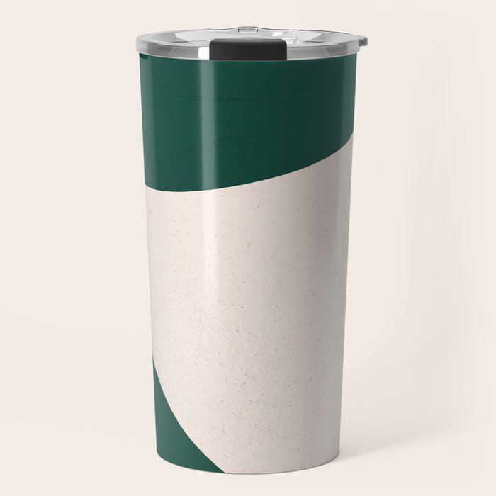 Emerald green abstract art Travel Mug Gallery Image 1