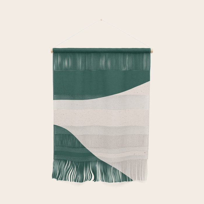Emerald green abstract art Wall Hanging Gallery Image 1