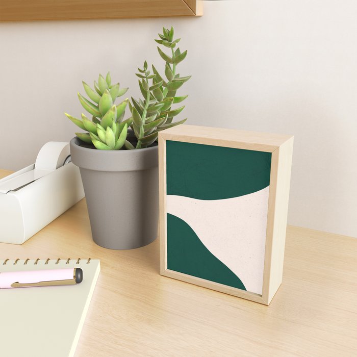 Emerald green abstract art Mini Art Print Gallery Image 2