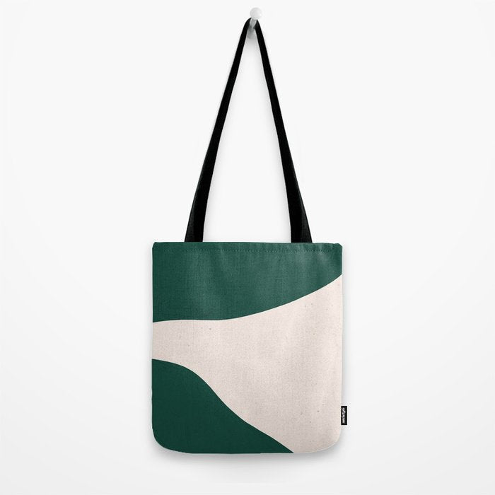 Emerald green abstract art Tote Bag Gallery Image 2