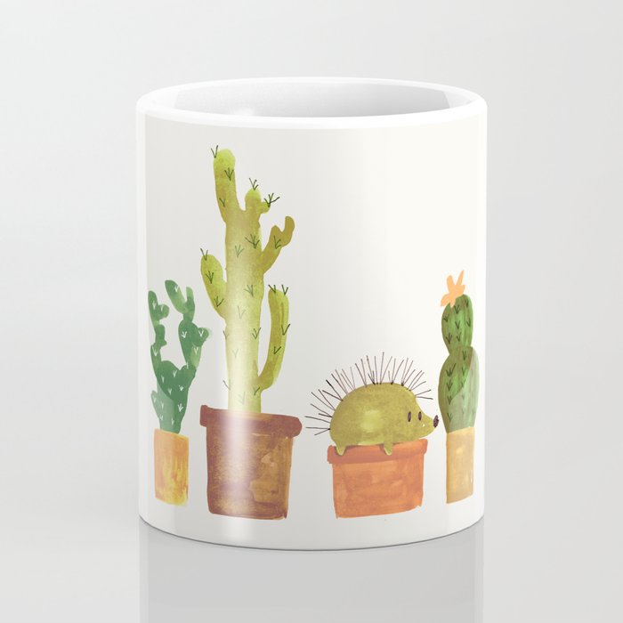 Hedgehog and Cactus (incognito) Coffee Mug Gallery Image 4