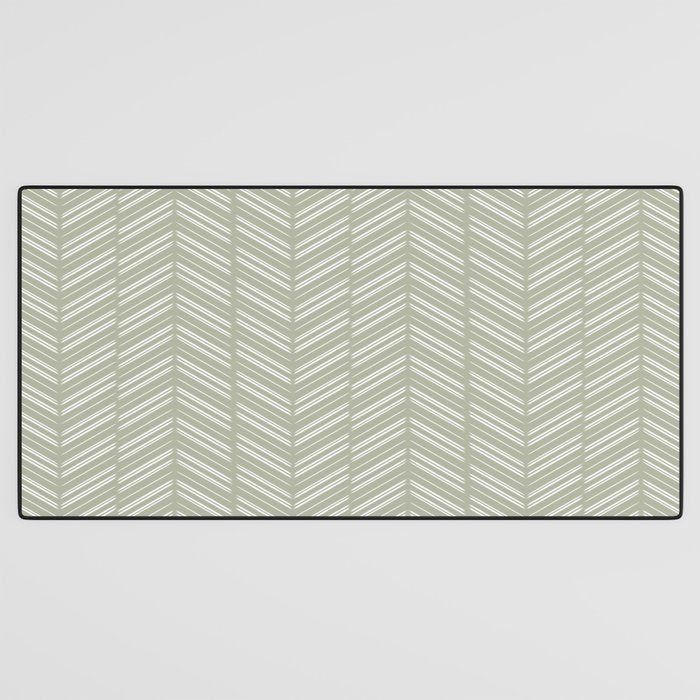Herringbone (Sage) Desk Mat Gallery Image 3