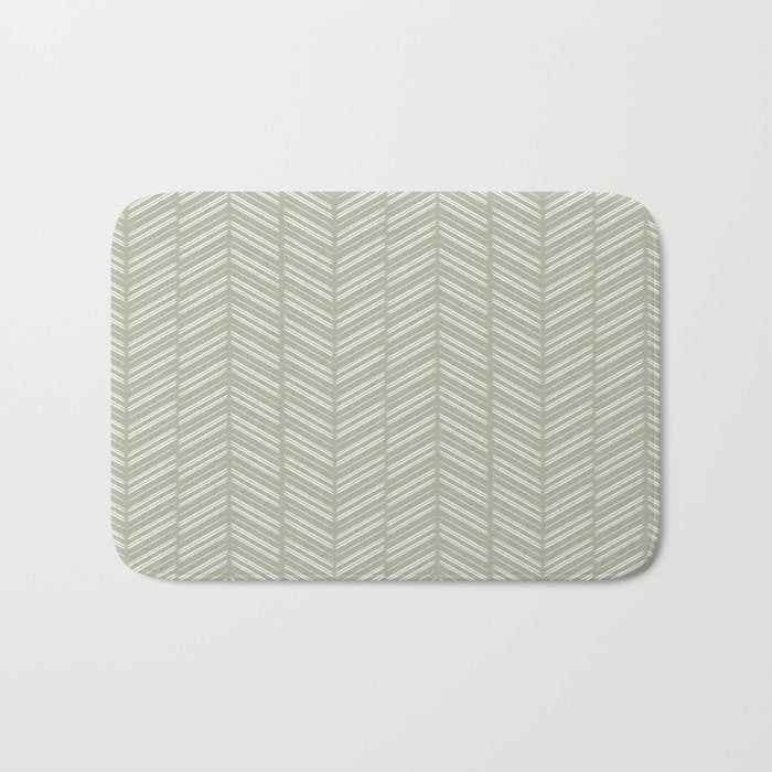 Herringbone (Sage) Bath Mat Gallery Image 1