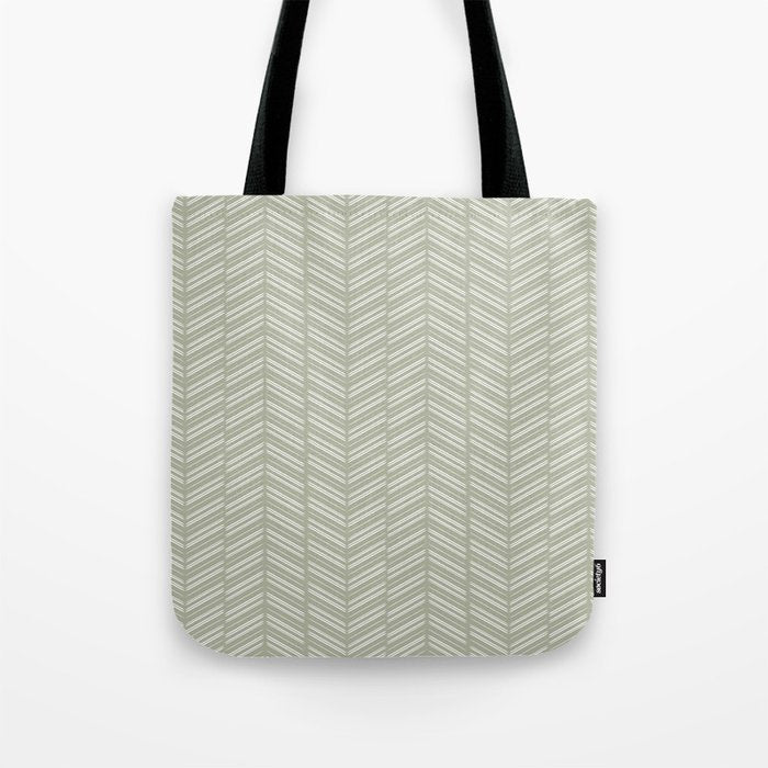 Herringbone (Sage) Tote Bag Gallery Image 1