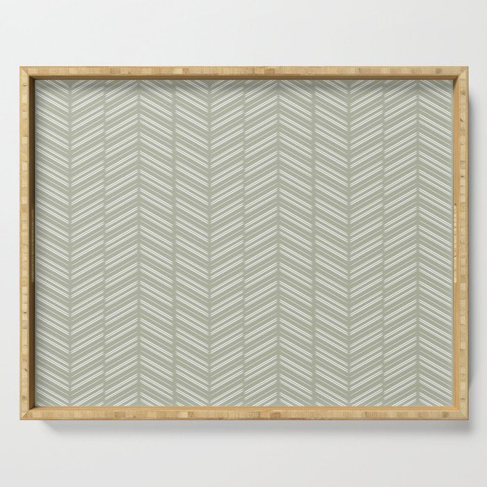 Herringbone (Sage) Serving Tray Gallery Image 1