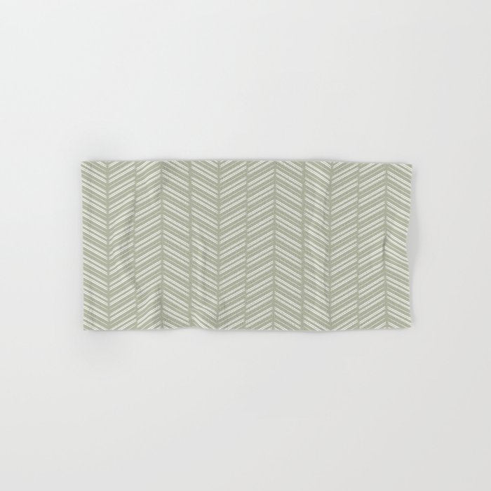 Herringbone (Sage) Bath Towel Gallery Image 1
