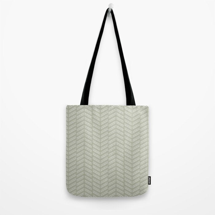 Herringbone (Sage) Tote Bag Gallery Image 2