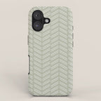 Herringbone (Sage) iPhone Case Gallery Image 1